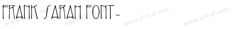 Frank Sarah Font字体转换